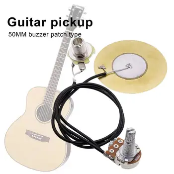 1 Sada 50MM Kytaru Disk Pickup Zlepšit Zvukový Efekt Kovový Piezo Snímač Kontaktní Elektronické Akustickou Kytaru snímač pro Housle Obrázek