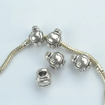 10 ks tibetské stříbro korálky tučňák přívěsky kovové volné korálky Fit Evropské náramek výrobu Šperků 1824 Obrázek