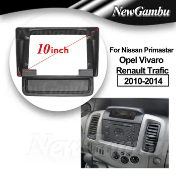 10 palcový Pro Nissan Primastar, Opel Vivaro, Renault Trafic 2010-2014 Rám Adaptér Dash Trim kit Nahradí Panel Rádio Přehrávač obrazovce Obrázek