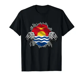 100% Bavlna, Super Gilbertese Kiribati Flag Kořeny Země Dědictví T-Shirt MUŽI ŽENY UNISEX Trička Velikosti S-6XL Obrázek