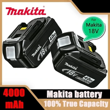 100% Originál Makita 18V 4.0 Ah Akumulátorové elektrické Nástroje, Baterie s LED Li-ion Náhradní LXT BL1860B BL1860 BL1850 4000mAh Obrázek