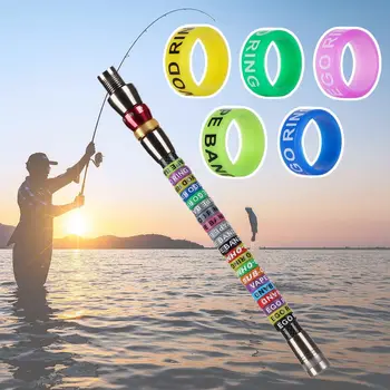 10pcs Elastické Rukojeť Protector Rybářské Náčiní, Ochranné Pouzdro Anti-Slip Ring O-tvaru Kruhu Obrázek