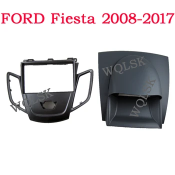2 Din přestavbě DVD Přehrávač rám Dash Trim Kit Auto Rádio Panel Fascia pro Ford Fiesta 2008-2017 173*98/178*102mm Obrázek