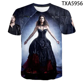 2023 Nový Příjezd The Vampire Diaries Módní T-shirt Super Kluk, Holka, Děti, 3D Tištěné Krátký Rukáv Ležérní Muži Ženy Streetwear Topy Obrázek