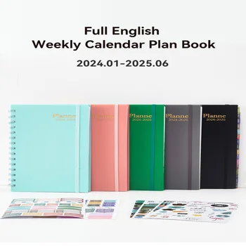 2024-2025 A5 Měsíční Plánovač Notebook Týdenní Program Rutiny Notebook Za 18 Měsíců, Time Management Journal Kancelářské Potřeby Obrázek