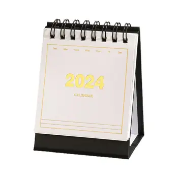 2024 Mini Stolní Kalendář Tvůrčí Kalendář Kniha Měsíční Plánovač Denní Seznam Jmenování Poznámky Domů, Kancelářské Potřeby Obrázek