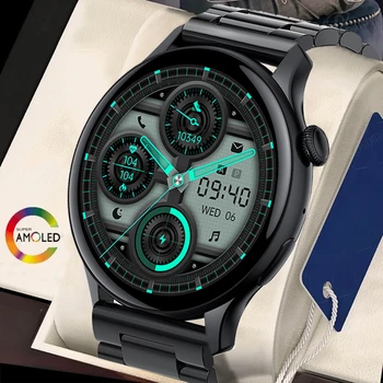 2024 NFC Smartwatch Muži AMOLED 466*466 HD Displej Vždy zobrazit čas Volání Bluetooth IP68 Vodotěsné Inteligentní Hodinky Pro Android Obrázek