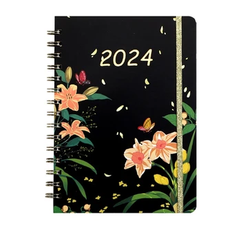 2024 Týdenní Plánovač Spirála Vázané Prémie 2024 Plánovač Kalendář 2024 Plánovač Kalendář Kniha Obrázek