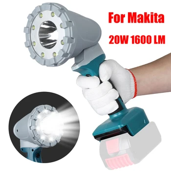 20W 1600LM Nástroj světlo LED Svítilna Napájená Pro Makita 14.4-18V Baterie Pracovišti Pracovní Světlo Reflektor Obrázek