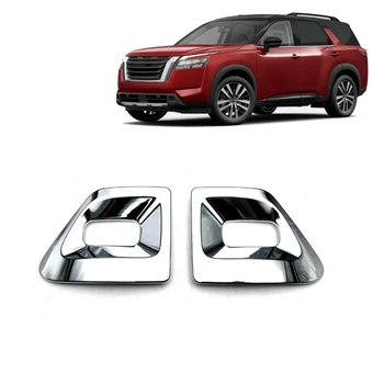 2KS Auto Mlhové Světlo Kryt Čalounění, Dekorace Doplňky, Díly, Příslušenství Pro Nissan Pathfinder R53 2022 2023 - Stříbrná Obrázek