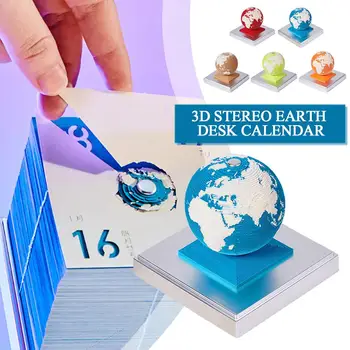 3D Stereo Zemi Stolní Kalendář Memo Pad Earth 3D Model Memo Poznámky Kanceláře, Poznámky Pad Dárkový Papír Dekor Blok Sochařství V7N7 Obrázek