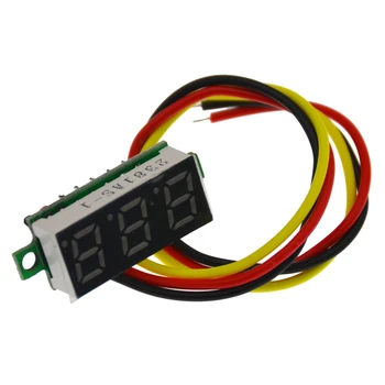 3KS 0.28 Palcový DC0-100V 3 Wire Mini Měřidlo Napětí Metr Voltmetr LED Červená Digitální Panel Voltmetr Metr Detektor Nástroje Obrázek