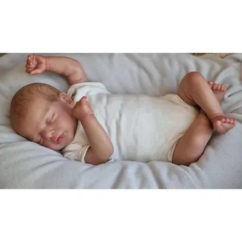 49CM Reborn Panenka Spící Miminko Sam Zakořeněné Řasy Realistické Reborn Baby Panenky 3D Tón Pleti Viditelné Žíly Bebe Reborn Panenky, Hračky Obrázek