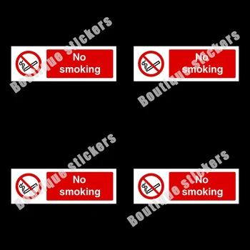 4X Žádné Kouření Znamení Samolepky Varování Nálepka Vodotěsné Opalovací krém Anti-UV Die-cut PVC Vinyl Používá Na Veřejných Místech, Novinka Obtisky Obrázek