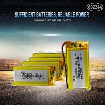 602244 3.7 v 600mAh Dobíjecí Li-polymer Baterie Pro PSP DVD MID PDA GPS Elektrické Hračky Bluetooth Reproduktor Li-po Baterie Obrázek