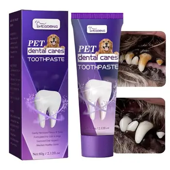 60g Pet Zubní Péče, zubní Pastu Kočka Pes Svěží Dech zubní Pasta Pet Zuby Čištění Domácí Péči o dutinu Ústní, zubní Pasty Jedlé Pet Products Obrázek