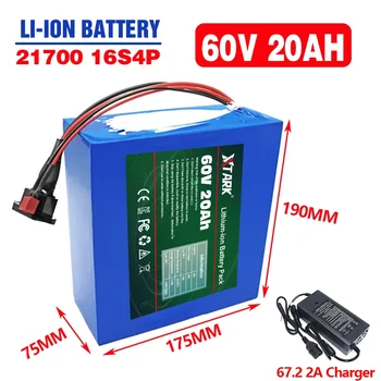 60V 20ah 21700 16s4p T Plug Elektrický skútr bateria 60v 20AH Elektrické Kolo Lithiové Baterie 1000W 2000W ebike baterie Obrázek
