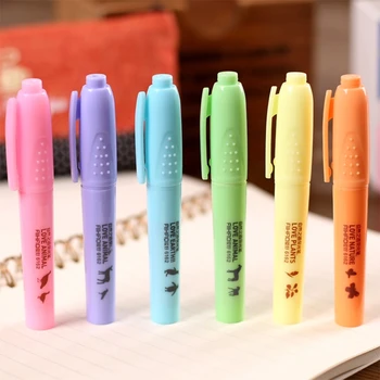 6ks/Set Candy Barva Zvýrazňovače Notebook Maker Pera Fluorescenční Line Marker Pen Obrázek