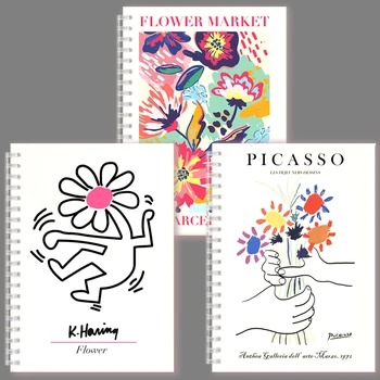 A5 Spirála Notebook Matisse Plakát Abstraktní Malby Keitha Umění Květinový Trh Tiskne Obrázky Pro Psaní Podložky Memo Note Book Dárek Obrázek