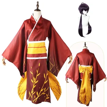 Anime Bungo Toulavých Psů Izumi Kyouka Cosplay Kimono Oblečení Dámské Yukata Halloween Karnevalové Kostýmy Kyouka je Paruka Čepice Obrázek