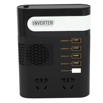 Auto Power Invertor DC 12V Do AC 220V Měnič Napětí, Zkratu Automatická Ochrana QC 3.0 USB Nabíječka Obrázek