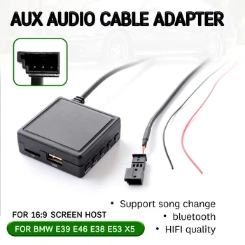 bluetooth Aux Přijímač Kabel s USB,mikrofon Hands-free Aux Adaptér pro BMW E46 E39 E53 X5 pro 16:9, Velké Obrazovky hlavní Jednotky Obrázek