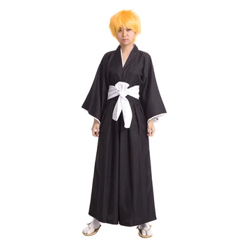 Brdwn Unisex Bleach Ichigo Kurosaki, Rukia Byl Hitsugaya Zemřít Pa Cosplay Kostým Kimono (top+kalhoty+pás) Obrázek