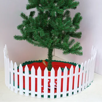 Bílý Plastový Plot Miniaturní Vánoční Vánoční Strom Svatební Party Dekorace (25 Kusů) Obrázek