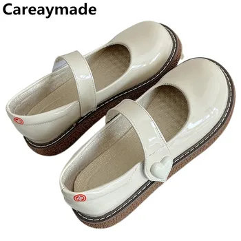 Careaymade-Soud styl bowknot sandály,sladké umělecké kolo toe dámské Boty,jaro&léto Pohodlné Velkou Hlavu Panenky Byty Obrázek