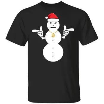 CLOOCL Vánoční Pánské T-košile Módní Legrační Sněhulák Tištěné Trička Xmas Tričko Krátký Rukáv Dovolenou Hip Hop Pánské Oblečení, Dárky Obrázek