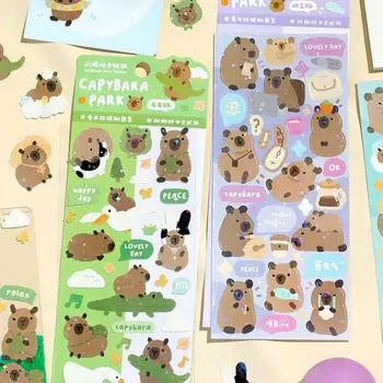 Dekorace Nálepka Kapybara Zavazadla Kreslených Zvířat Děti Nálepka Estetické Roztomilý Zápisníku Nálepka Penál Papírnictví Obrázek