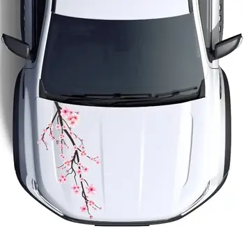 H2 Obtisk Růžový strom, auto samolepky pro ženy | Růžové nálepky, nálepky na auto, kapuce, auto, kolo, auto boční | Průhledné fólie, snadné w Obrázek
