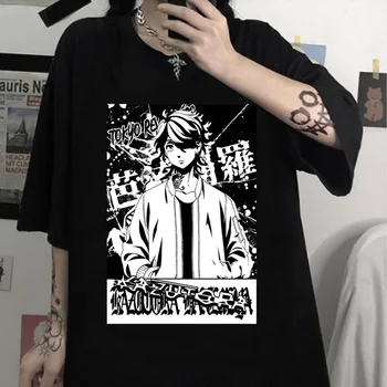 Hanemiya Kazutora Tisk T-shirt Horké Anmie Tokyo Mstitelé Casual T-Shirt Muži Ženy Harajuku Bavlna Manga Hip Hop Topy Tees Obrázek