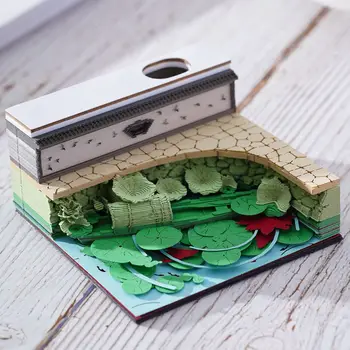 In Nádherný Roztomilý Styl Zprávu Papír Kreativní 3D Řezba Sticky Notes DIY Ručně trhat Stůl Ozdoby Obrázek