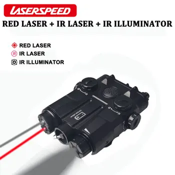 Laserspeed LS-M3 Koaxiální Duální Laserový IR Přísvit nastavení zaostření, rychloupínací picatinny rail mount, a vzdálený tlakový spínač Obrázek