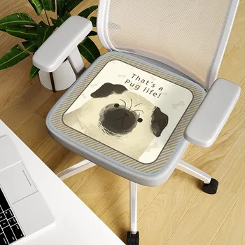 Letní Chlazení Sedáku Cartoon Psi, Kočky Mat Anti-slip Prodyšné Kawaii Pad Kancelářské Křeslo Hru Židle Příslušenství Obrázek