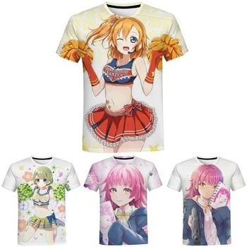 Letní Hip Hop Krátký Rukáv Vytisknout T Shirt Anime Love Live 3d T-shirt Muži/ženy Módní Tričko Graphic Obrázek