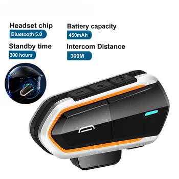 Motocyklová Přilba Intercom Bluetooth Headset Pro Rider 2 S FM Rádio DSP Hlučnost Snížení Handsfree Helma Moto automobilové příslušenství Nové Obrázek