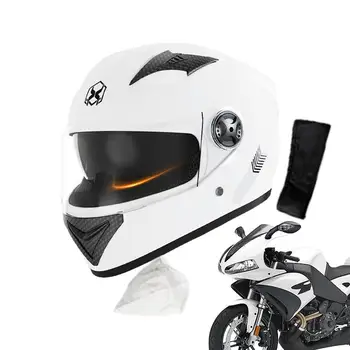 Motocyklové Přilby Street Bike Přilby Full Face Helmy, Prodyšné Ochranné Motocyklové Přilby s Krku Šátek pro Skútr Obrázek