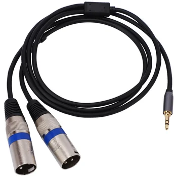 Multi-Funkční Audio Kabel 3,5/6,35 mm Samec Jack Dvakrát XLR Samec Jack Kabel XLR Prodlužovací Kabel 6.35/3.5 mm 3M Obrázek