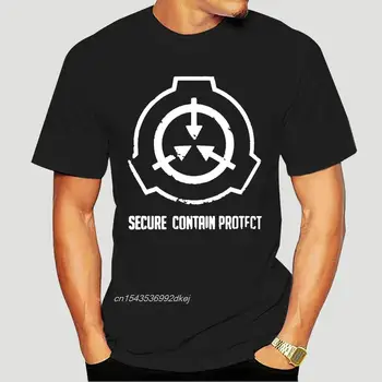 Muži Tričko SCP Secure. Obsahují Ochranu Unisex T Shirt Tištěné T-Shirt Tees Top 2699A Obrázek