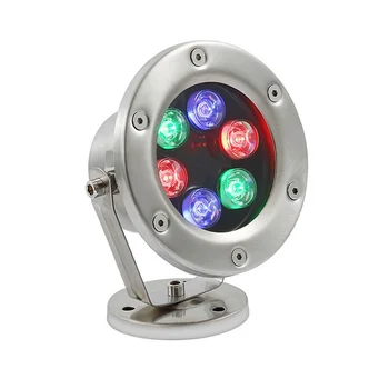 Nerezové Fontány Světla LED Nastavitelný Úhel IP68 Podvodní Světla AC 12V RGB, Multi Barvy Měnící Plavání Obrázek