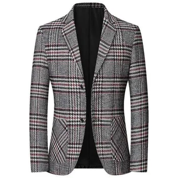 [No Žehlicí] Business Casual pánská Saka, Obleky Pánské Oblečení Trend Kabáty Slim-fit Jeden Top Obrázek