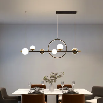 Nordic restaurace lustr za jednoduché dlouhé kouzelná fazole kreativní obývací pokoj, jídelní stůl cafe bar železná umění dininghanging Obrázek