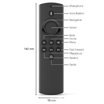 Nové H69A73 Hlas Dálkové Ovládání Náhrada za Amazon Fire TV Stick Lite s Remote Voice Obrázek
