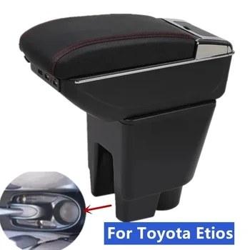 NOVÝ luxusní Pro Toyota Etios Loketní opěrka Box Pro Toyota Etios Auto Loketní opěrka Centrální úložný Box s USB Interiéru Vozu Příslušenství Obrázek