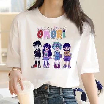 Omori tričko ženy anime streetwear manga t-košile dívka y2k Japonské anime oblečení Obrázek