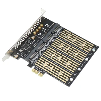 PCIe Pro NVME Adaptéru B tlačítko M2 M 2 4 Portu NGFF SATA SSD 10 Gbps PCI Express X1 Adaptér PCI-E. M. 2 Rozšiřující Karty Stoupačky Obrázek