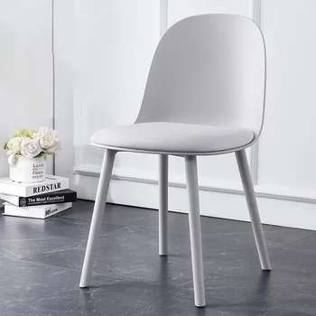 Plastové Jídelní Židle Evropské Opěradlo Relaxační Jednoduchý Design Kuchyně Luxusní Jídelní Židle Moderní Silla Nordica Domácí Nábytek Obrázek