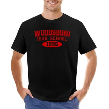Pánské Bavlněné Tričko značky Scream Woodsboro High School T-Shirt roztomilé oblečení, chlapci t košile muži tričko cool s Krátkým rukávem graphic top Obrázek
